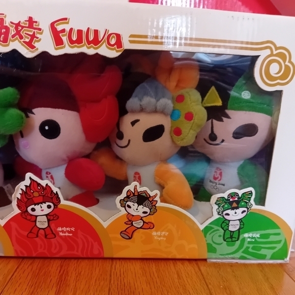 BNIB 2008 Y2K Beijing China Olympics Plush Mascot FUWA GoodLuck Dolls Mascots 7" - Picture 5 of 11